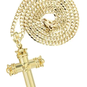 Buy 10K Gold Cross Necklace Near Me | Appx. 24.9 Grams