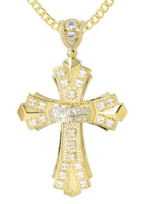 10K Yellow Gold Cross Necklace_2