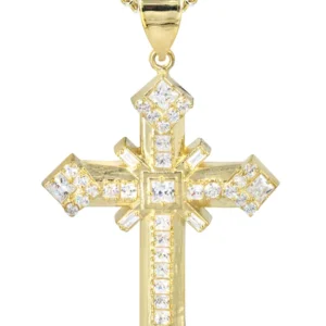 Buy Gold Cross Necklace Online | 10K Yellow Gold | Appx. 19.5 Grams