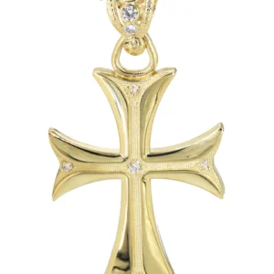 10K Yellow Gold Cross Necklace | Appx. 17.2 Grams