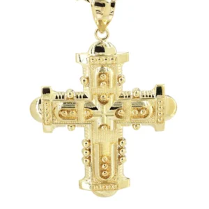 10K Yellow Gold Cross Necklace | Appx. 15.1 Grams