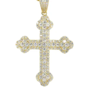 10K Yellow Gold Cross Necklace For Sale | Appx. 12.4 Grams