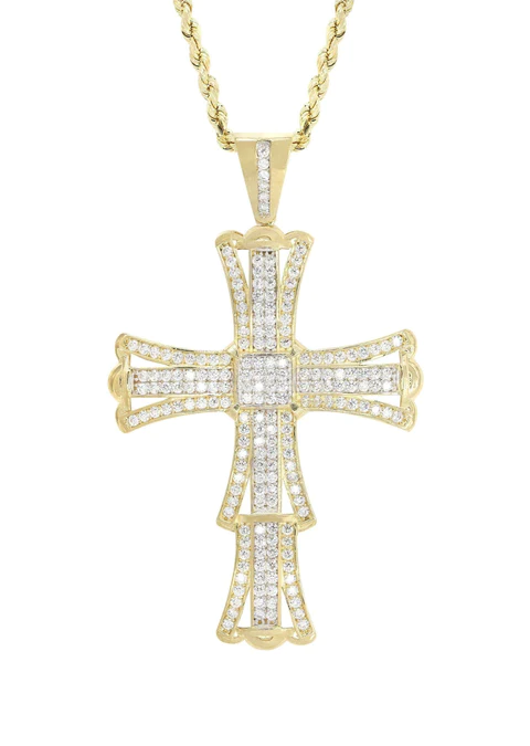 10K Yellow Gold Cross Necklace_2