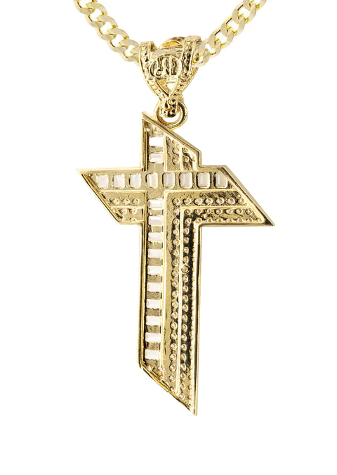 10K Yellow Gold Cross Necklace_3