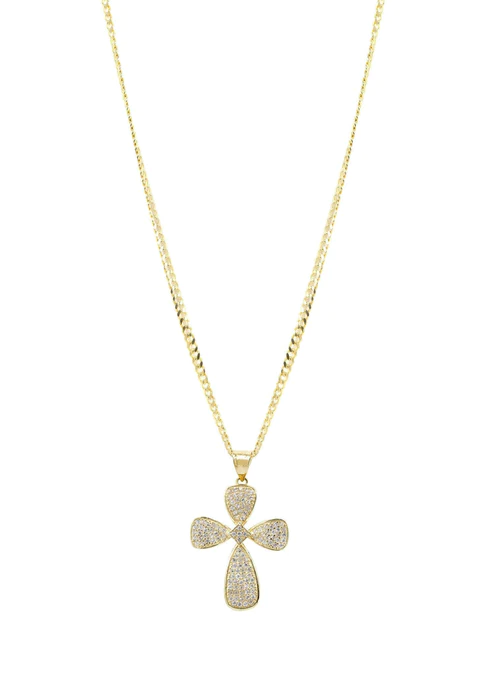 10K Yellow Gold Cross Necklace_5