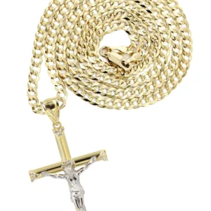 10K Yellow Gold Crucifix / Cross Necklace | Appx. 13.6 Grams
