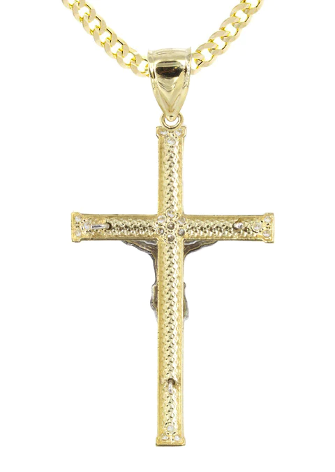 10K Yellow Gold Crucifix – Cross Necklace_3