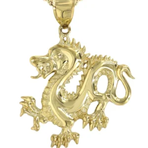 10K Yellow Gold Dragon Necklace | Appx. 18.9 Grams