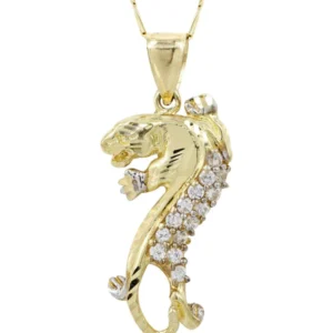 10K Yellow Gold Figaro Tiger Necklace | Appx. 12 Grams