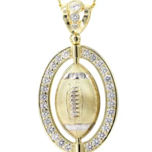 10K Yellow Gold Football Necklace | Appx. 43.1 Grams