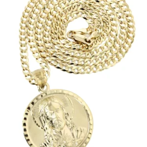 10K Yellow Gold Jesus Piece Necklace | Appx. 14.3 Grams