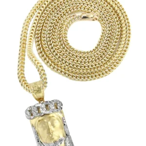 10K Yellow Gold Jesus Piece Necklace | Appx. 20 Grams