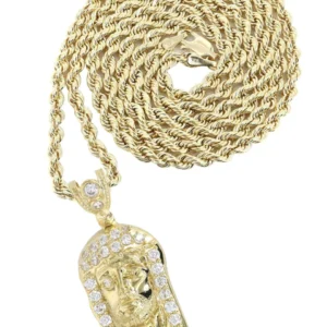 10K Yellow Gold Jesus Piece Necklace | Appx. 13.5 Grams
