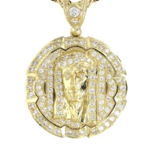 10K Yellow Gold Jesus Piece Necklace | Appx. 18.3 Grams