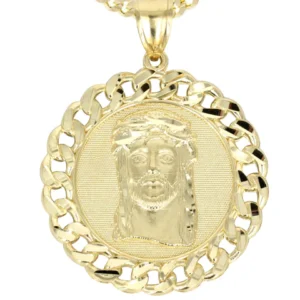 10K Yellow Gold Jesus Piece Necklace | Appx. 16.3 Grams