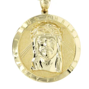 10K Yellow Gold Jesus Piece Necklace | Appx. 17.1 Grams