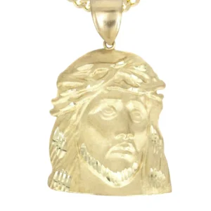 10K Yellow Gold Jesus Piece Necklace | Appx. 17.1 Grams