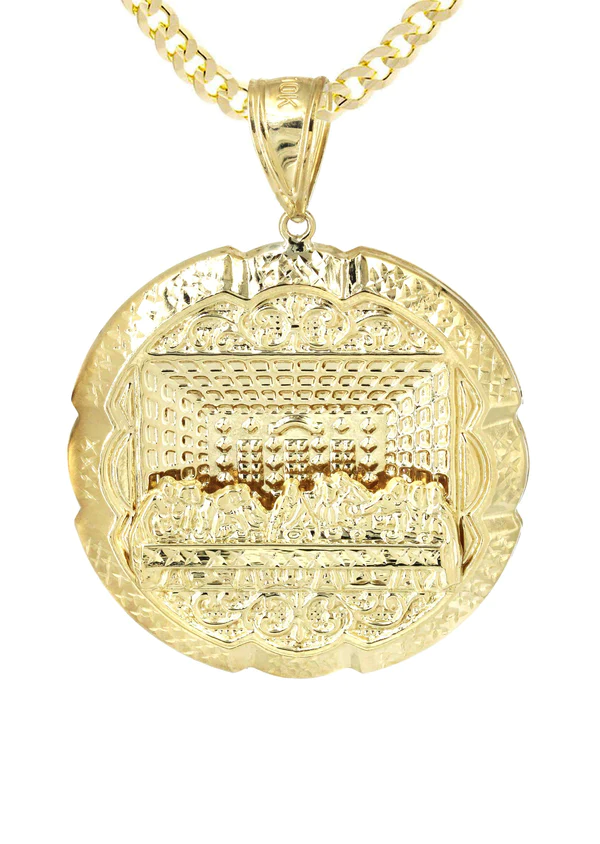 10K Yellow Gold Last Supper Necklace 2