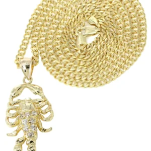 10K Yellow Gold Scorpio Necklace | Appx. 17.2 Grams