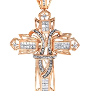 Diamond Cross Pendant| 1.68 Carats| 16.44 Grams