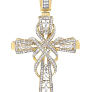 Diamond Cross Pendant| 2.33 Carats| 14.34 Grams