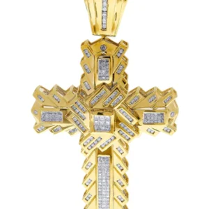 Diamond Cross Pendant| 2.51 Carats| 34.83 Grams