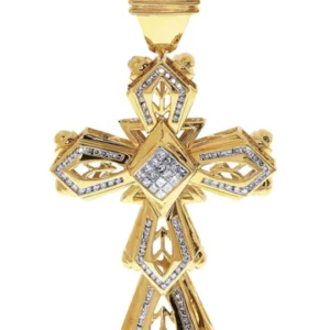 Diamond Cross Pendant| 2.55 Carats| 32.98 Grams