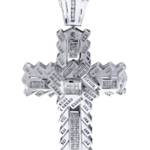 Diamond Cross Pendant| 2.56 Carats| 32.95 Grams