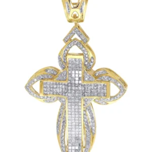 Diamond Cross Pendant| 3.36 Carats| 16.76 Grams