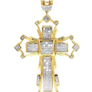 Diamond Cross Pendant| 3.99 Carats| 22.18 Grams