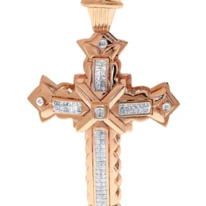Diamond Cross Pendant| 1.28 Carats| 24.76 Grams