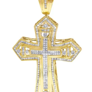 Diamond Cross Pendant| 4.08 Carats| 31.76 Grams