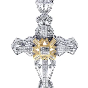 Diamond Cross Pendant| 3.15 Carats| 26.44 Grams