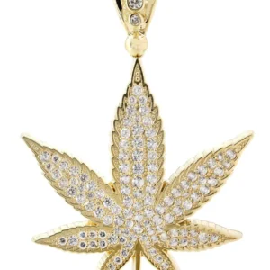 Marijuana Leaf 10K Gold Pendant | 15.4 Grams