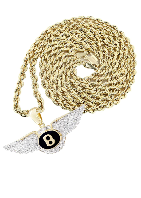 10K Yellow Gold Bentley Diamond Necklace 1