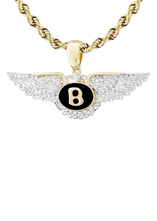 10K Yellow Gold Bentley Diamond Necklace 2