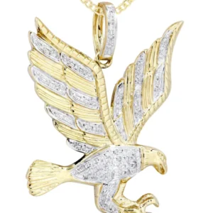 10K Yellow Gold Eagle Diamond Necklace | 0.27 Carats