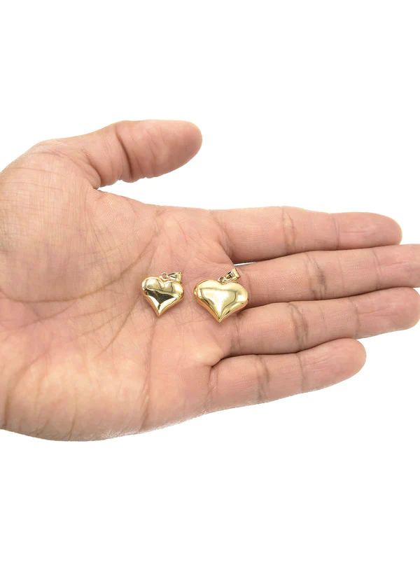 10K Yellow Gold Heart Pendant 4