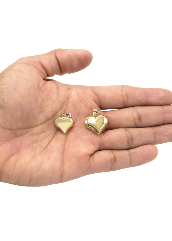 10K Yellow Gold Heart Pendant 4