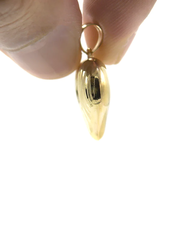 10K Yellow Gold Heart Pendant 5