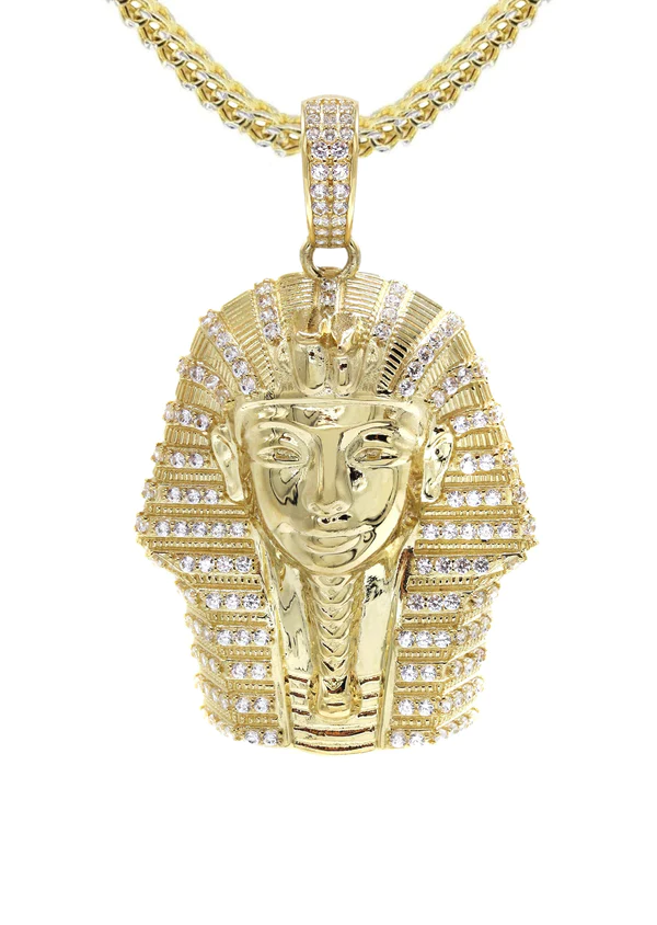 10K Yellow Gold Pharaoh Necklace 2