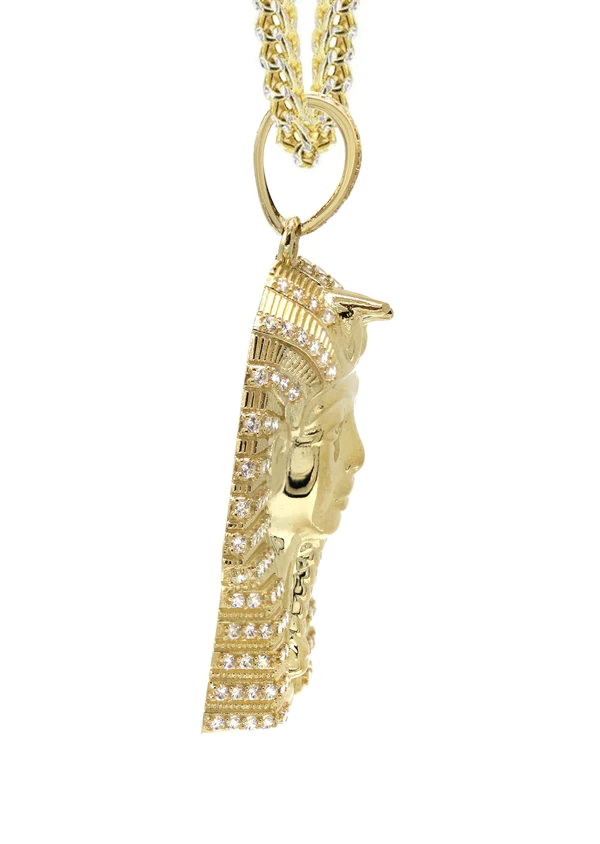 10K Yellow Gold Pharaoh Necklace 4