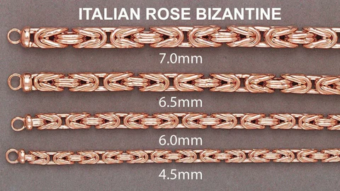 14K Rose Gold Bracelet Byzantine50