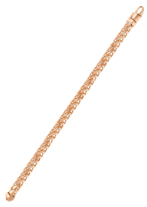 14K Rose Gold Bracelet Solid Franco12