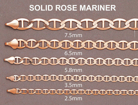 14K Rose Gold Bracelet Solid Mariner28