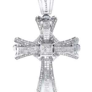 Diamond Cross Pendant| 5.34 Carats| 35.08 Grams