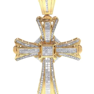 Diamond Cross Pendant| 5.47 Carats| 35.78 Grams