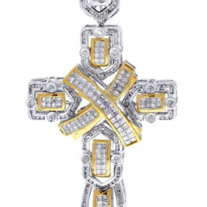 Diamond Cross Pendant| 4.22 Carats| 26.39 Grams