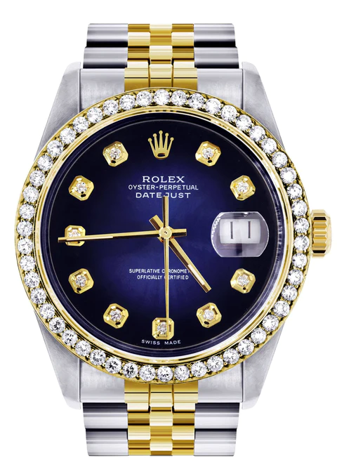 Diamond Gold Rolex Watch For Men 16233 1
