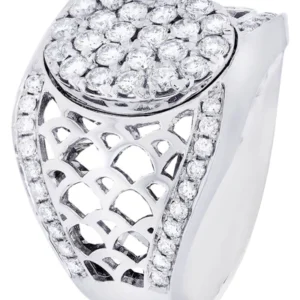 White Gold Mens Diamond Ring| 1.46 Carats| 13.7 Grams